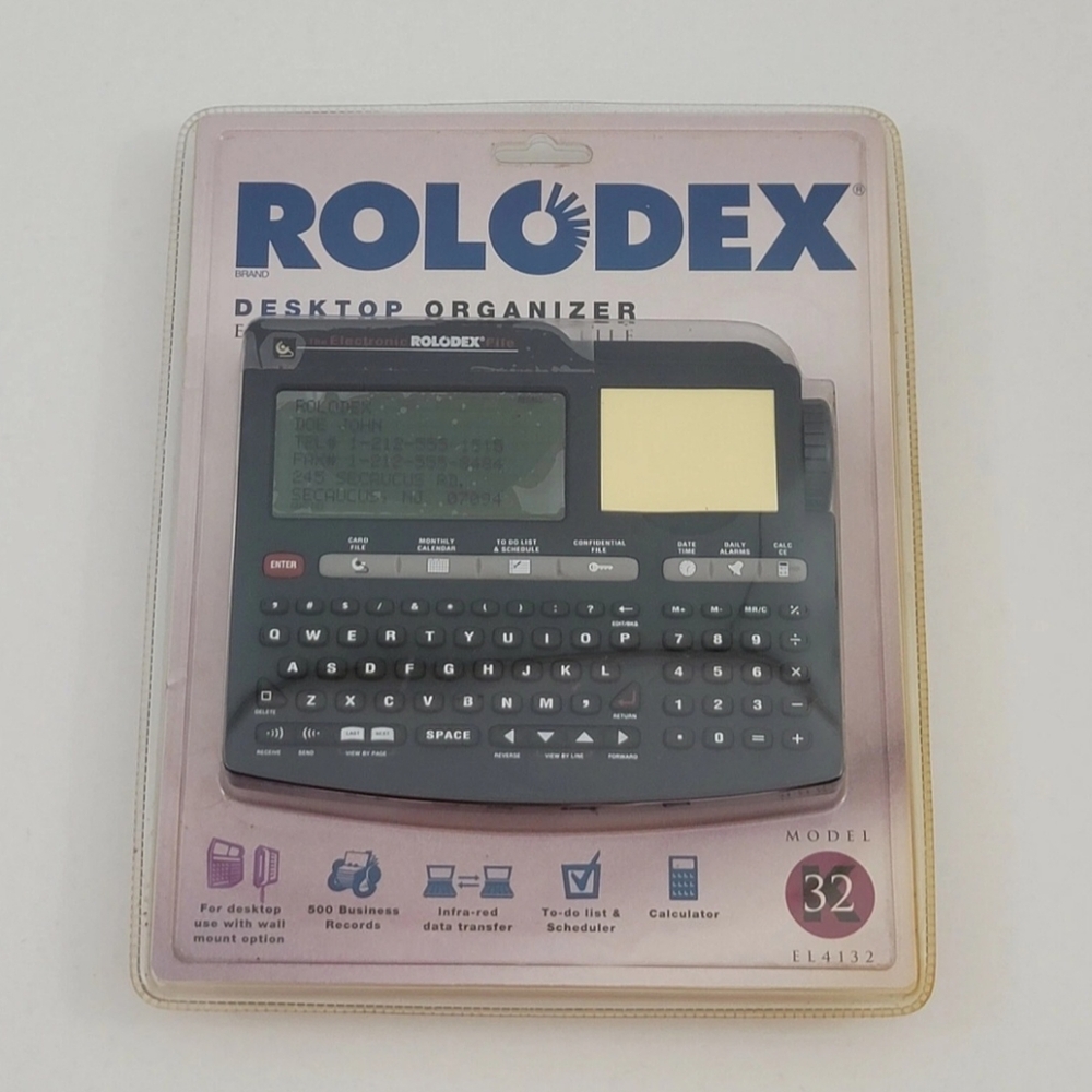 Vintage Rolodex 32K Electronic Desktop Organizer EL4132 New! 1994